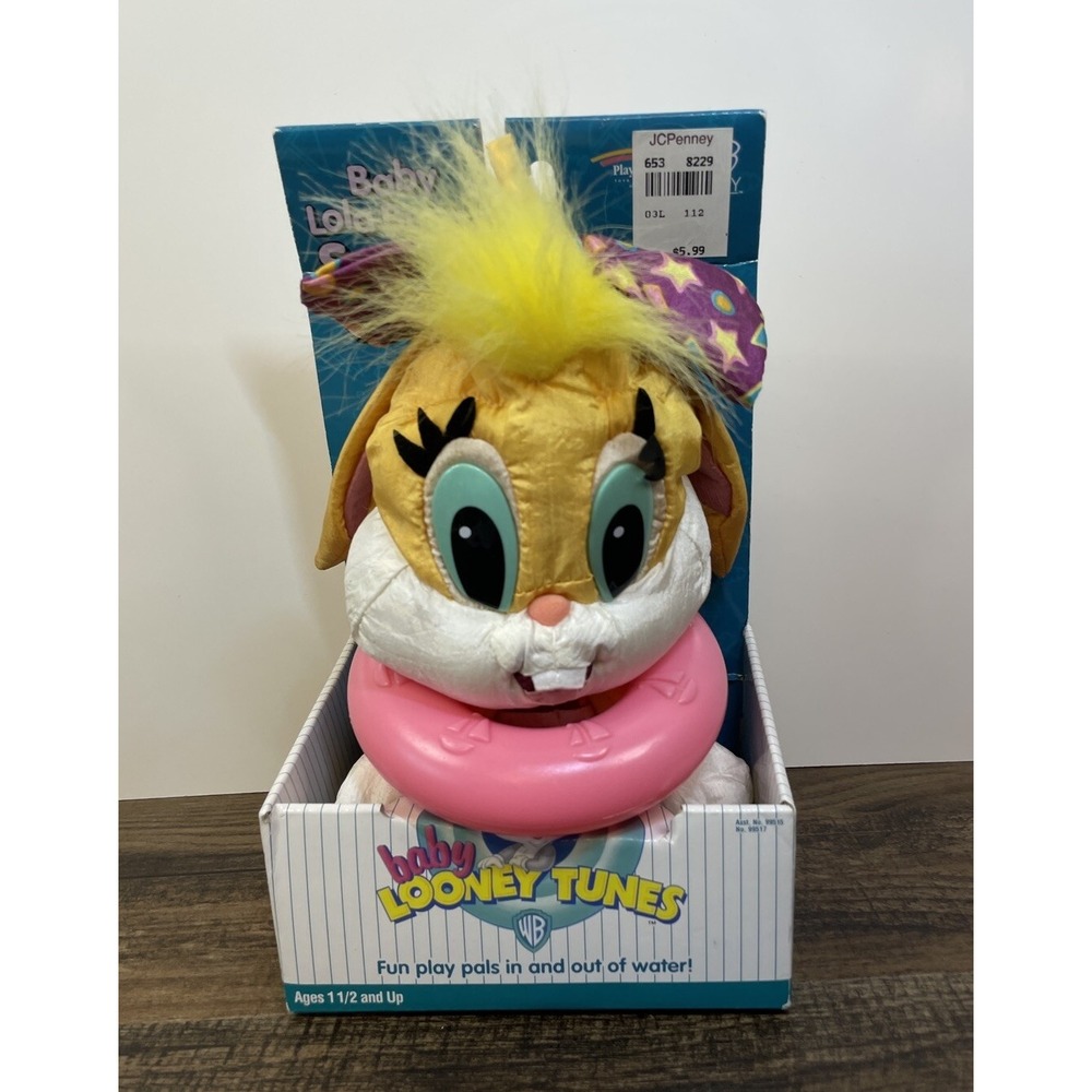 Looney Tunes Baby Lola Bunny Splash Crew Nylon 9" Water Plush In Package